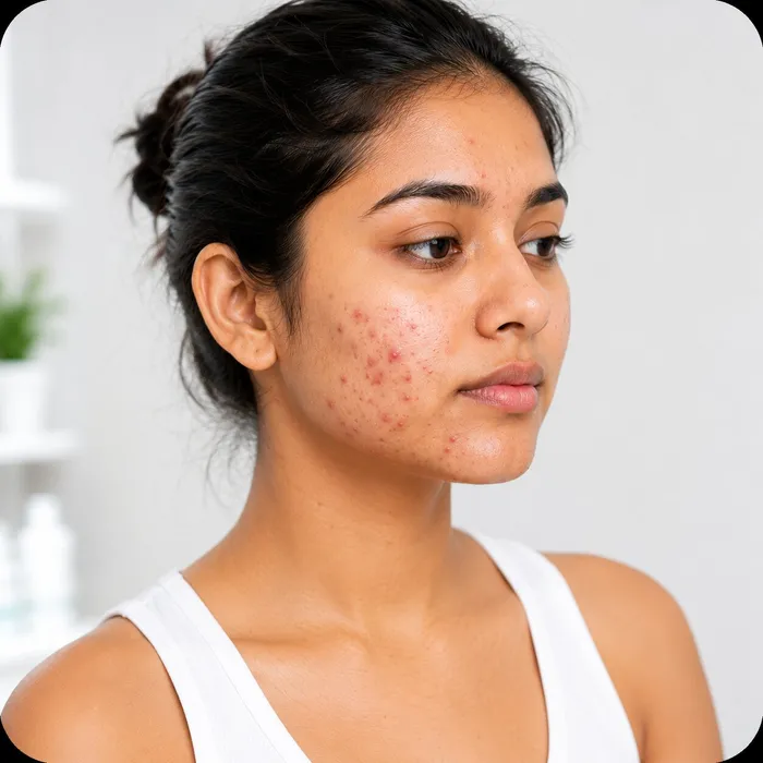 Acne treatment consultation with dermatologist