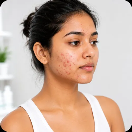 Acne treatment consultation with dermatologist