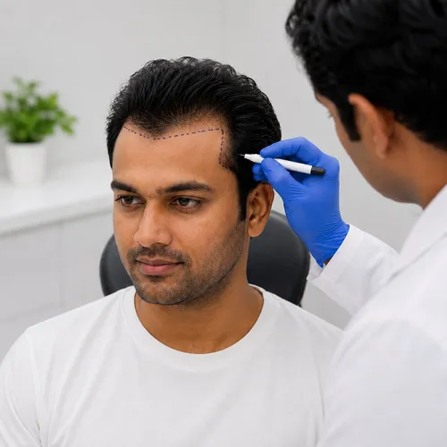 FUE hair transplant procedure by dermatologist in KK Nagar, Chennai