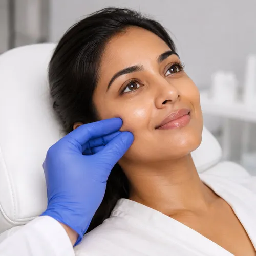 Skin rejuvenation treatment at dermatology clinic