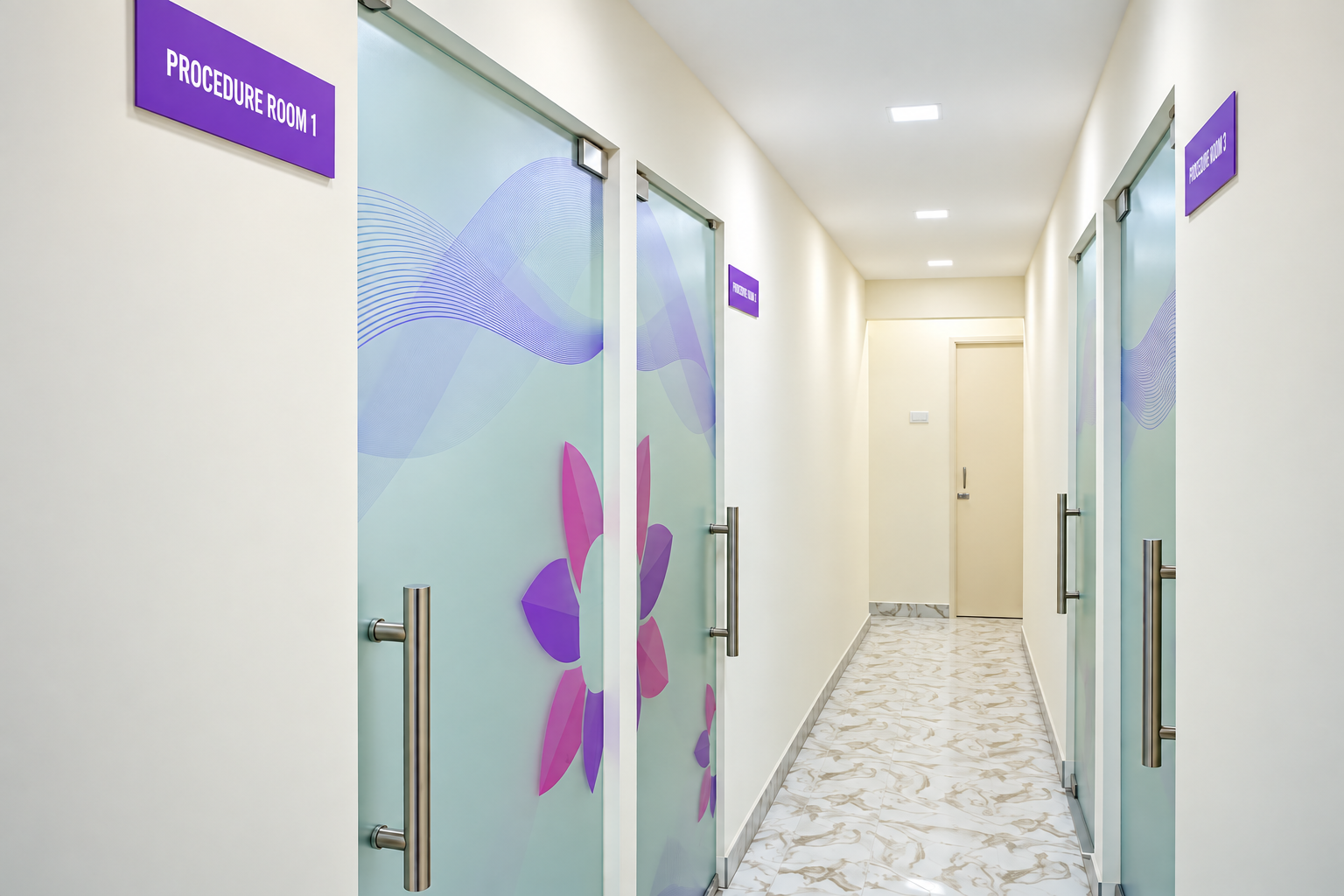 Procedure rooms at CRISPR Skin and Hair Clinic