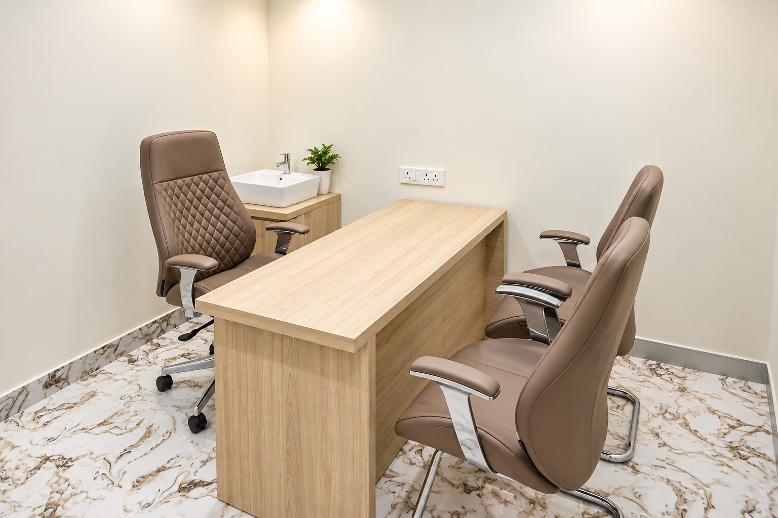 Consultation room at CRISPR Skin and Hair Clinic